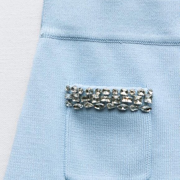 JEWEL PLAIN KNIT MINI SKIRT - Picture 2 of 4